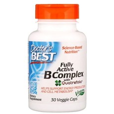 Doctor's Best 닥터스베스트 풀리 엑티브 비타민B 컴플렉스30 베지캡, 30개입, 2개