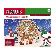 피너츠 스누피 크리스마스 진저브레드 쿠키 하우스 만들기 키트 822g, Peanuts-Holiday-Gingerbread-Ho