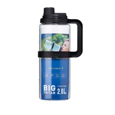 코멕스 스포츠 빅 트라이탄 물병, 2L, 블랙