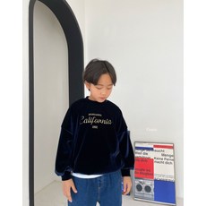 디세인트 캘리포니아벨벳맨투맨 인타록 5~17 네이비 와인 키즈 주니어 맨투맨 벨벳원단