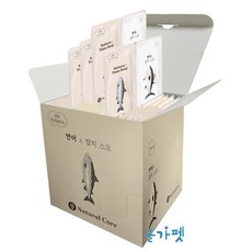 네츄럴코어 트윈 파우치 참치스프 2종 고양이 간식+캣쵸 20g, 1박스, 연어 참치스프 80g x 14팩