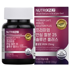 뉴트리온리 프리미엄 안심 철분 25 솔루션 플러스, 60정, 1개