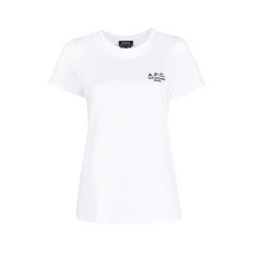 A.P.C 아페쎄. 22 아페쎄 여성 데니스 로고 반팔 티셔츠 화이트에크루 26842