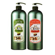 1+1 아임세레느 올리브 헤어 대용량 샴푸+ 린스, 1세트, 1500ml