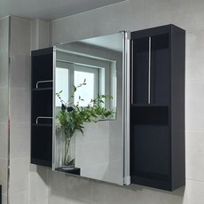 A6마트 [국산/당일출고] A6마트 댐퍼포함 욕실슬라이드장 DIY 쉬운설치 / 손잡이 도어 슬라이드장, 슬라이드장 가로1100 세로800 블랙