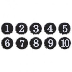 원형번호판 에폭시번호판 테이블번호판 숫자스티커, 검정 , 121~130, 1개