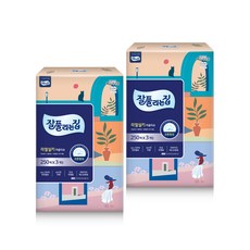 잘풀리는집 리얼실키 천연펄프 미용티슈 250매, 3개입, 2팩