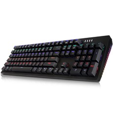 앱코 HACKER 축교환 측면 RGB 라이팅 이중사출 게이밍 기계식 키보드 적축, 블랙, K515