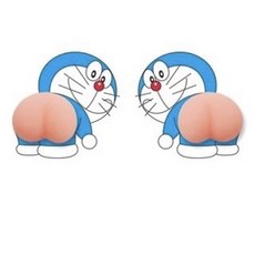 차량용 문콕 방지 한쌍 귀여운캐릭터 짱구엉덩이 스티커 말랑말랑한 문콕방지 도어가드2개입, 도라에몽(스티커 )