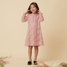 플라스틱아일랜드 키즈 앞단작 레이스 프릴 원피스 PL1WO266