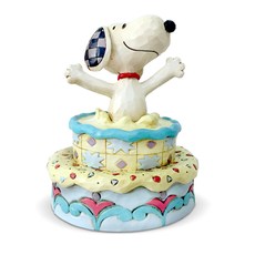 매직캐슬 스누피 생일 축하 케이크 피규어 14cm, 1개