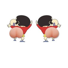 식객매점 차량용 도어가드4P 문콕 방지 귀여운캐릭터 짱구엉덩이 스티커 말랑말랑한 문콕방지 도어가드, 4개, 짱구A(스티커 )
