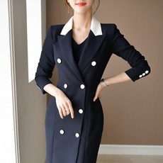 악녀일기 클로에 더블 정장 롱 원피스 55 77
