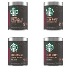 스타벅스 프리미엄 인스턴트 커피 다크 로스트 블랙커피 100% 아라비카 즉석커피 틴케이스 90g 4캔 Starbucks Premium Instant Coffee Dark Roast