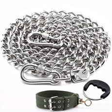 중대형견 체인 목줄(스테인리스 스틸), 5 미터, 두께 3mm (중소형 20-40kg)