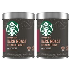 Starbucks 스타벅스 파우더커피 틴케이스 Dark Roast 90g 2개