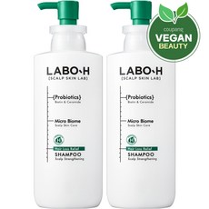 라보에이치 프로바이오틱스 탈모증상완화 두피강화 샴푸, 400ml, 2개