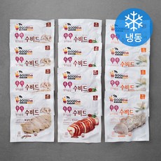 굳닭 수비드 닭가슴살 슬라이스 4입 x 3종 세트 (냉동), 1세트