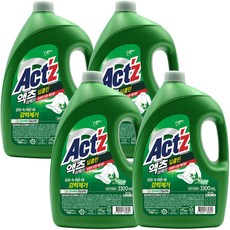 액츠 퍼펙트 딥클린 액상세제 본품, 3.3L, 4개