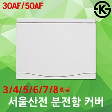서울산전 가정용 분전함 분전반 커버 전면판 뚜껑 3회로 4회로 5회로 6회로 7회로 8회로 30AF 50AF 세대분전함 세대분전반 배전함 배전반 주택용 차단기 전기 분기 국산, 05. 서울산전 전면판 7/8회로 50A 겸용