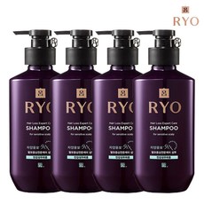 려 자양윤모 9ex 탈모증상케어 샴푸 민감성두피용400ml, 4개