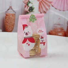 크리스마스 산타 눈사람 트리 쿠키봉투 (50장), B 스노우곰