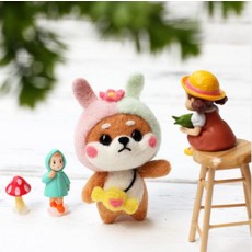 펫돌 양양이 니들펠트 인형 DIY 세트, 캔디시바, 1세트