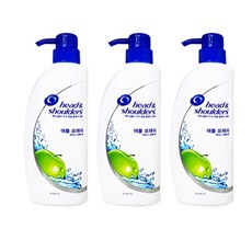 헤드앤숄더 애플 프레쉬 샴푸, 850ml, 3개