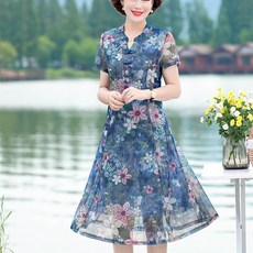 나루니(NARUNI) 꽃무늬원피스 플라워원피스 여행원피스 바닷가 바캉스원피스 꽃패턴 어머니 중년여성 해변원피스 해외여행 여름