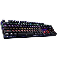앱코 HACKER 한영 이중사출 키캡 레인보우 LED 게이밍 기계식 키보드 청축, K640, 블랙