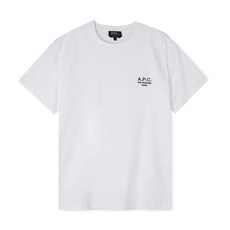 [아페쎄 APC] COEAV H26840 AAB WHITE RAYMOND 레이몬드 로고 남성 코튼 반팔티 화이트
