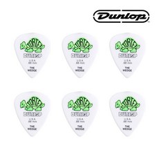 지엠뮤직_세트(6)던롭피크424R.88 Wedge Green 0.88mm 웨지그린피크 Dunlop PICK (No.82세트), 단품
