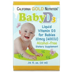 California Gold Nutrition 아기용 액상 비타민D3 10mcg400IU 10ml0.34fl oz 352209
