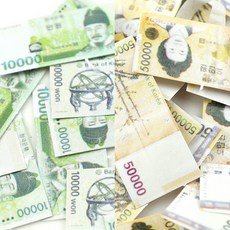 미니어처 양면인쇄 1만원권 5만원권 1다발 돈뭉치 모형 디오라마 공방 소품 재료 피규어 미니어쳐