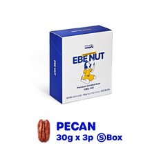 ebenut 이베넛 피칸정과 영양 간식 강정 선물 소포장 3팩 90g, 피칸 30g x 3ea(90g)