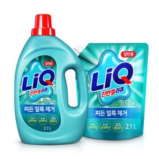 리큐 진한겔 알카파워 액체세제 일반용 용기+리필, 1개, 2.7L+2.1Lx2