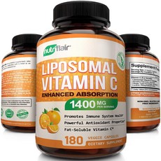 뉴트리플레어 리포조말 비타민C 1400mg 180캡슐 Liposomal Vitamin, 1통