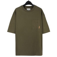 아크네 로고탭 포켓 반팔 티셔츠 BL0214 AA5 TAUPE GREY [ANC228tp]