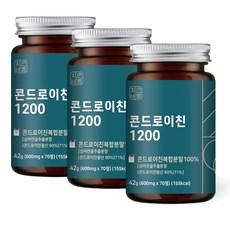 자연바름 관절엔 콘드로이친 1200 상어 연골 분말 가루 정, 70정 x 3개