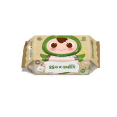 순둥이 그린에디션 여름버전 유아물티슈 캡형, 10팩, 80매