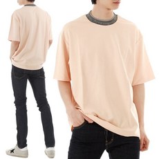 아크네 [명품]아크네 BL0282 AEB 넥 로고 반팔 티셔츠 22SSBL0282AEB