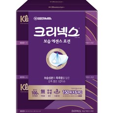 크리넥스 보습에센스 로션 천연펄프 미용티슈 3겹, 6개입, 1팩