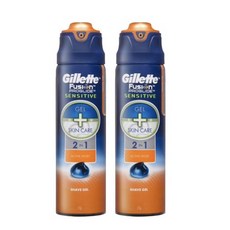 질레트 센서티브 2 in 1 퓨어스포츠 듀오팩 쉐이빙 젤 170g 2개 ( 0.5mm 볼펜증정 )