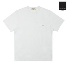 메종키츠네 (당일) 22SS 트리컬러 폭스패치 화이트 반팔 티셔츠 FM00120KJ0010 WHITE
