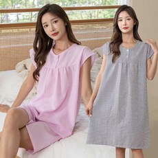 시원한 지지미 원피스 파자마 드레스잠옷 홈웨어