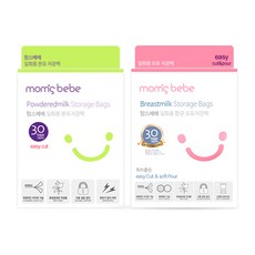 맘스베베 일회용 분유저장팩 30p + 프리미엄 모유저장팩 180ml x 30p, 1세트