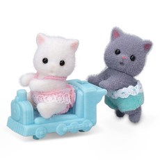 공식 실바니안 패밀리 5457 페르시안 고양이 쌍둥이