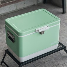 캠핑 스틸쿨러 감성 아이스박스 민트, 40L