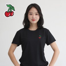 멋지군 코오롱 쿨론 기능성 pk 빅사이즈 체리 자수 반팔 쿨 티셔츠