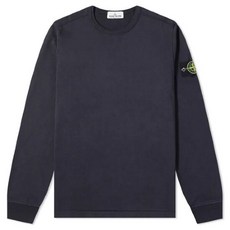 스톤아일랜드 21FW 751564450 V0020 와펜패치 라운드 롱슬리브 티셔츠 네이비 남성 TTA